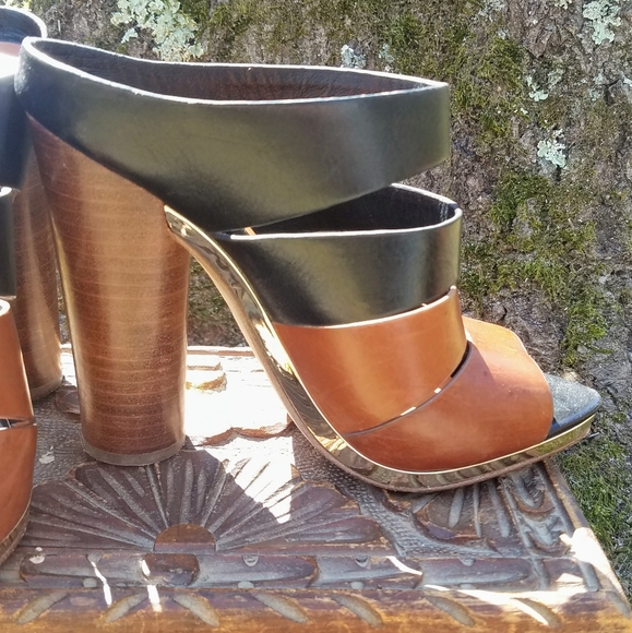 Rebecca Minkoff Mules Sandals 4" Stacked Heels - Picture 2 of 8